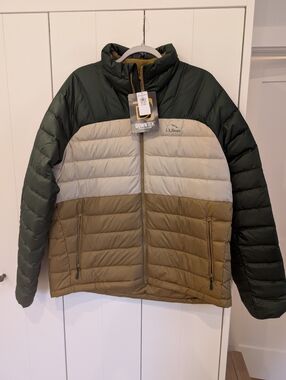 L.L. Bean Down Colorblock Jacket Men's XL BNWT